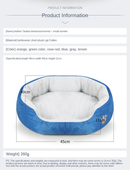 Large Dog Bed With Cashmere Warmth Sofa Lounger Plush Kennel Bed