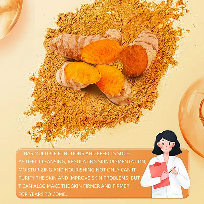 Turmeric Kojic Acid Clean and Clear Skin Brightening Foaming Face Wash Cleanser for Dark Spots