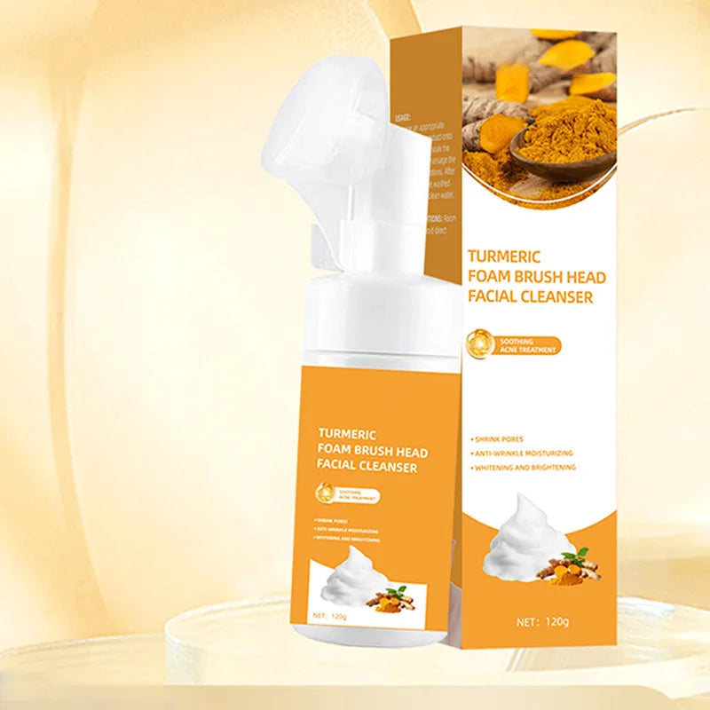 Turmeric Kojic Acid Clean and Clear Skin Brightening Foaming Face Wash Cleanser for Dark Spots