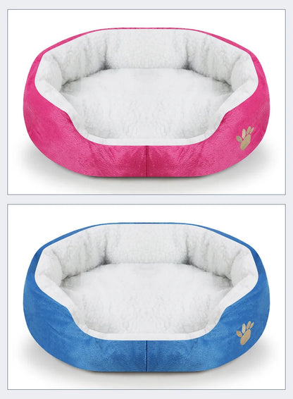 Large Dog Bed With Cashmere Warmth Sofa Lounger Plush Kennel Bed