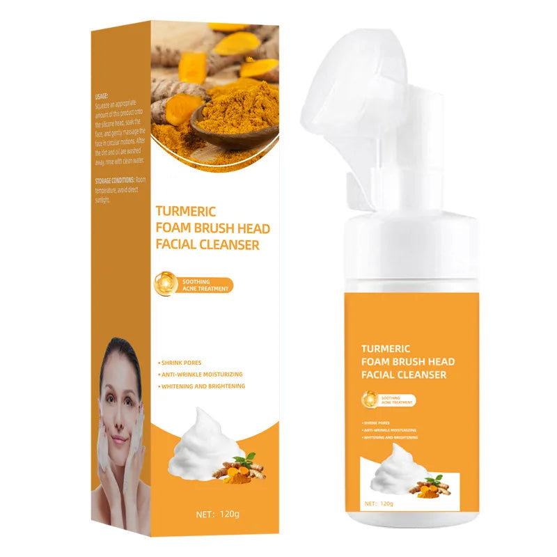 Turmeric Kojic Acid Clean and Clear Skin Brightening Foaming Face Wash Cleanser for Dark Spots
