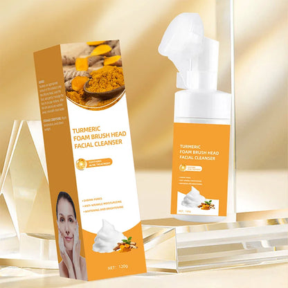 Turmeric Kojic Acid Clean and Clear Skin Brightening Foaming Face Wash Cleanser for Dark Spots