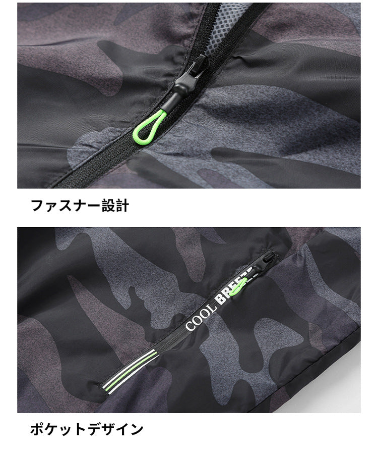 Cross-border new summer cooling air conditioning clothes men's and women's USB charging vest refrigeration outdoor fan clothes factory direct sales
