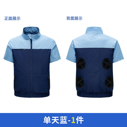 国境を越えた新しいスマート空調服ジャケット 扇風機付き 屋外作業服 労働保護 扇風機服