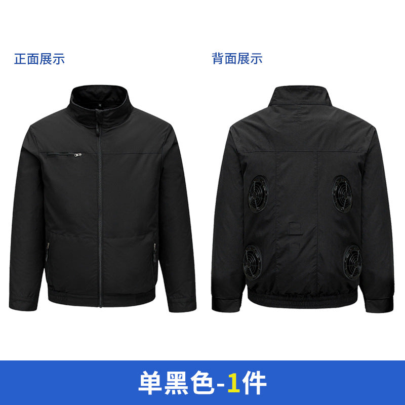 国境を越えた新しいスマート空調服ジャケット 扇風機付き 屋外作業服 労働保護 扇風機服