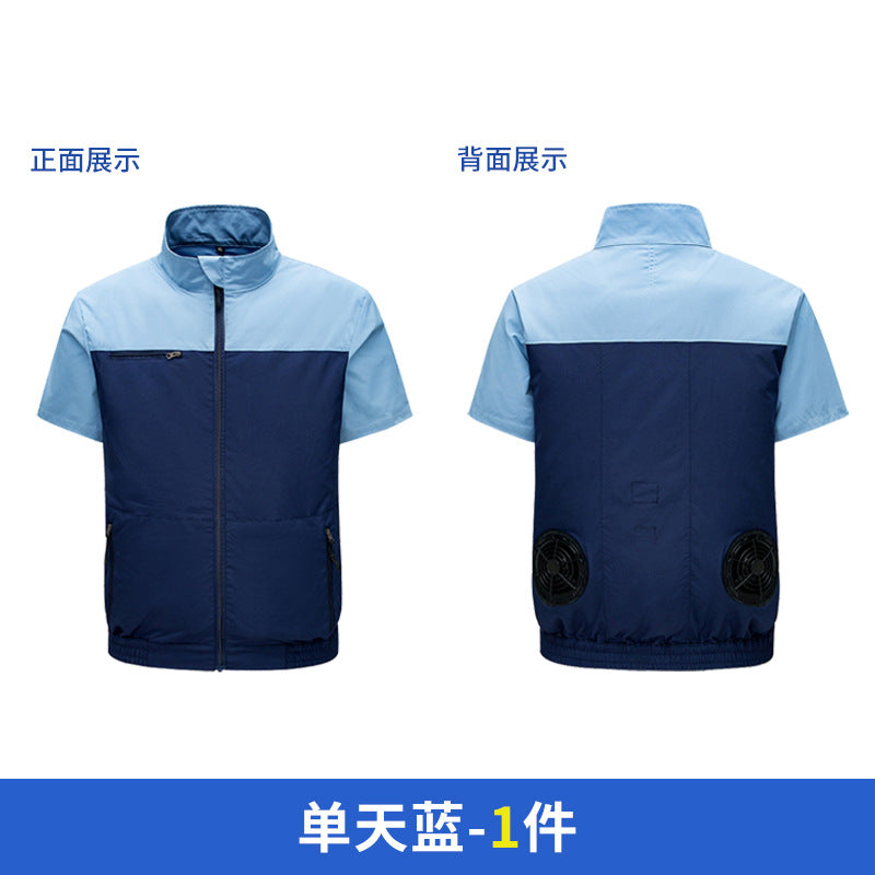 国境を越えた新しいスマート空調服ジャケット 扇風機付き 屋外作業服 労働保護 扇風機服