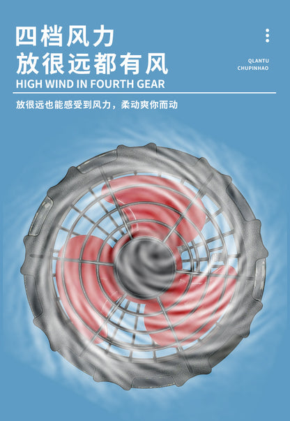 New Fan Sun Protection Clothing, Heatstroke Prevention Outdoor Work Clothes, Refrigeration Fishing Clothing for Men and Women with Fans to Cool down