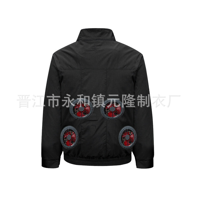 Cross-border Air-conditioning Clothing Summer Cooling Fan Clothing Men's Workers' Clothing with Fan Summer-heat Protection Electric Welding Labor Protection Work Clothes
