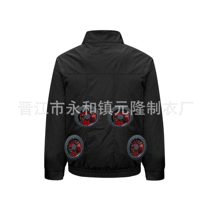 Cross-border Air-conditioning Clothing Summer Cooling Fan Clothing Men's Workers' Clothing with Fan Summer-heat Protection Electric Welding Labor Protection Work Clothes