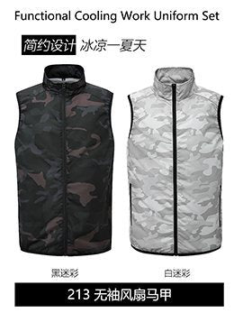 Cross-border Heat Prevention Fan Clothing Short-sleeved Air Conditioning Clothing Intelligent Cooling Refrigeration Clothing Men's and Women's Labor Protection Welding Short-sleeved Jacket