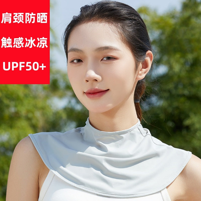 Neck Sun Protection Neck Gaiter Summer Ice Silk Scarf Uv Protection Women's Driving and Cycling Breathable Shawl Outdoor