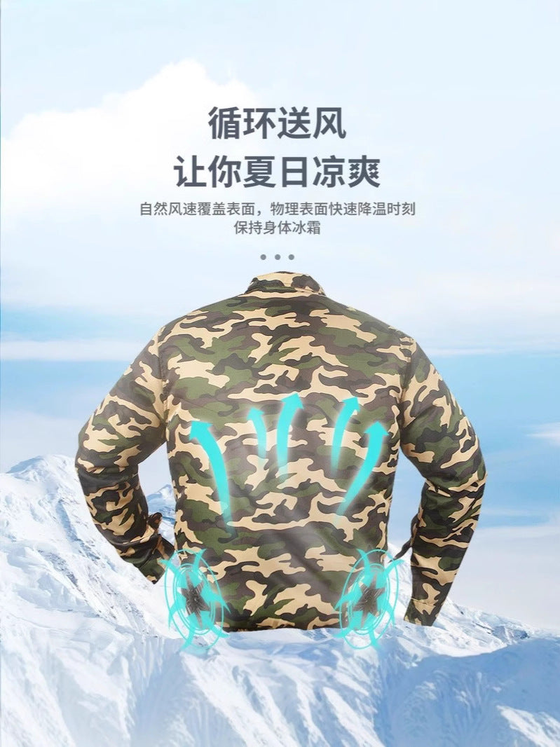 Clearance air conditioning clothing fan clothing fan camouflage clothing with fan clothing clothing source factory
