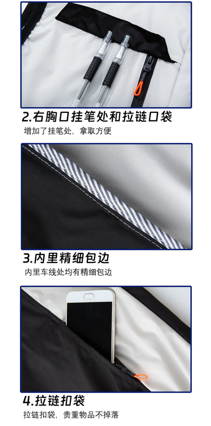 国境を越えた夏の新型空調服 フード付き作業服 半袖冷却ファン服 男性向けアウトドア夏対策作業服