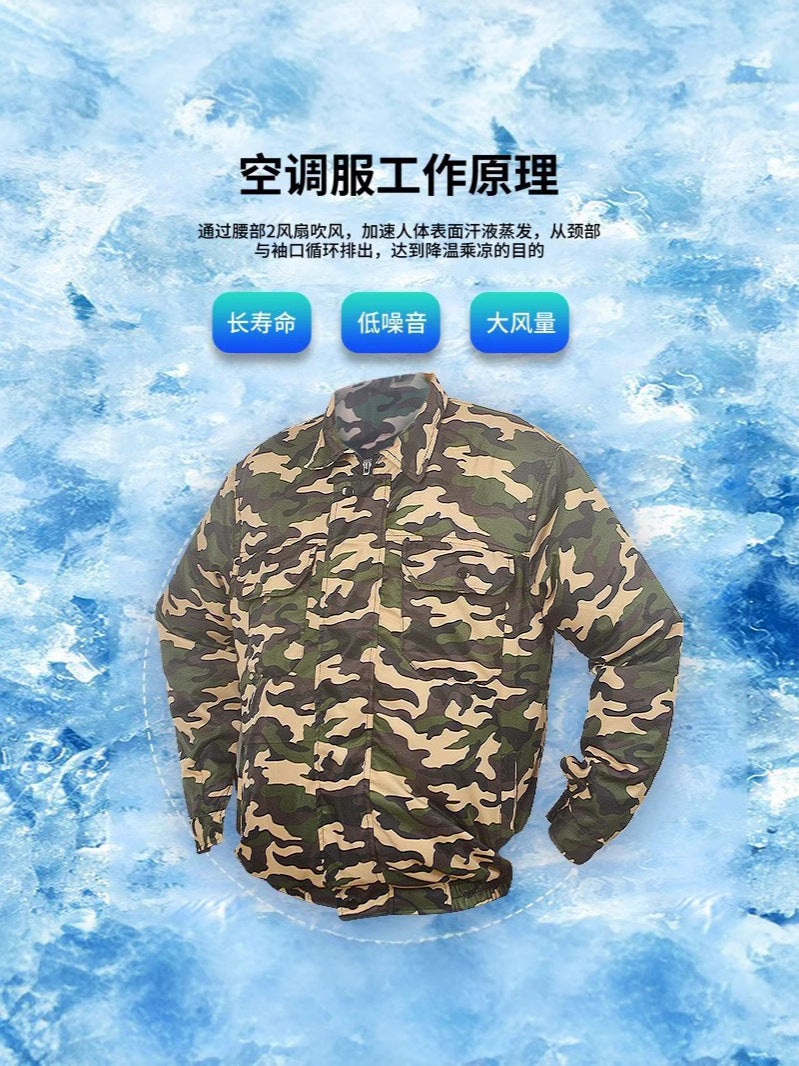 Clearance air conditioning clothing fan clothing fan camouflage clothing with fan clothing clothing source factory
