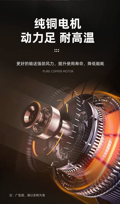 Car USB Electric Fan, Dual-Head 12V/24V Fan for Trucks and Vans, High Wind Power, Single/Dual Control Electric Fan