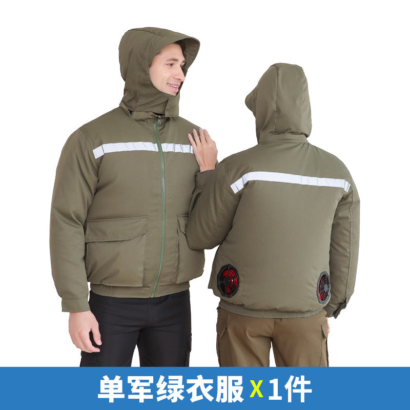 Summer Air-Conditioned Clothing for Outdoor Labor Protection, Cooling and Sun Protection Clothing, Hooded Fan Clothing for Men and Women, Specially Designed for Outdoor Labor Protection