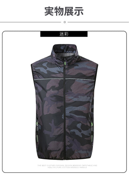 Cross-border new summer cooling air conditioning clothes men's and women's USB charging vest refrigeration outdoor fan clothes factory direct sales