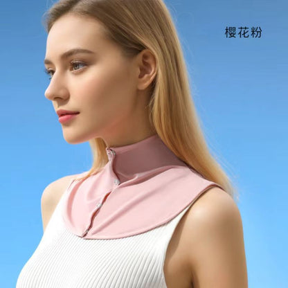Neck Sun Protection Neck Gaiter Summer Ice Silk Scarf Uv Protection Women's Driving and Cycling Breathable Shawl Outdoor