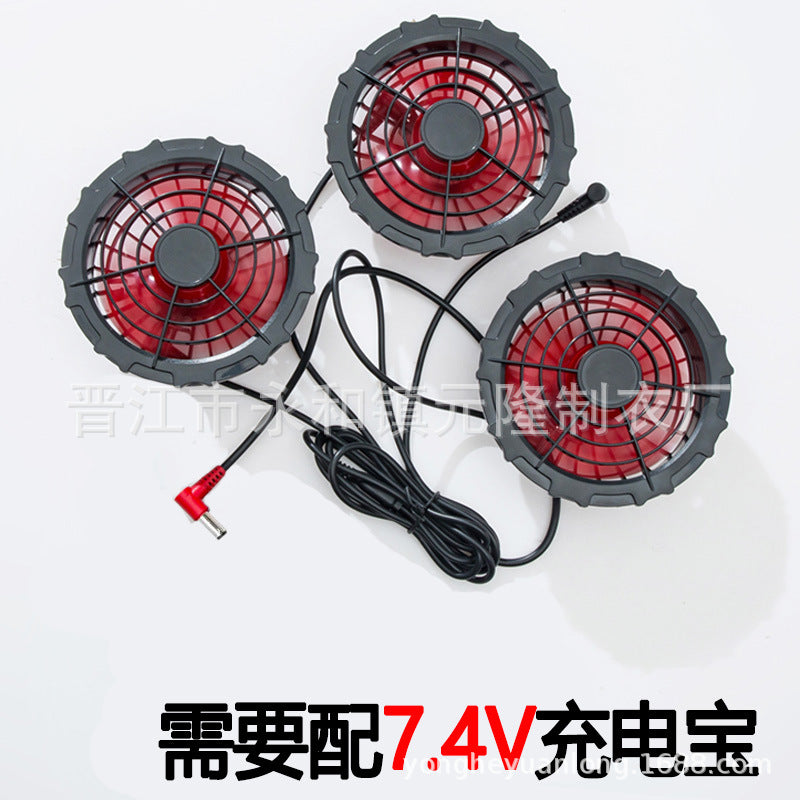Cross-border Air-conditioning Clothing Summer Cooling Fan Clothing Men's Workers' Clothing with Fan Summer-heat Protection Electric Welding Labor Protection Work Clothes