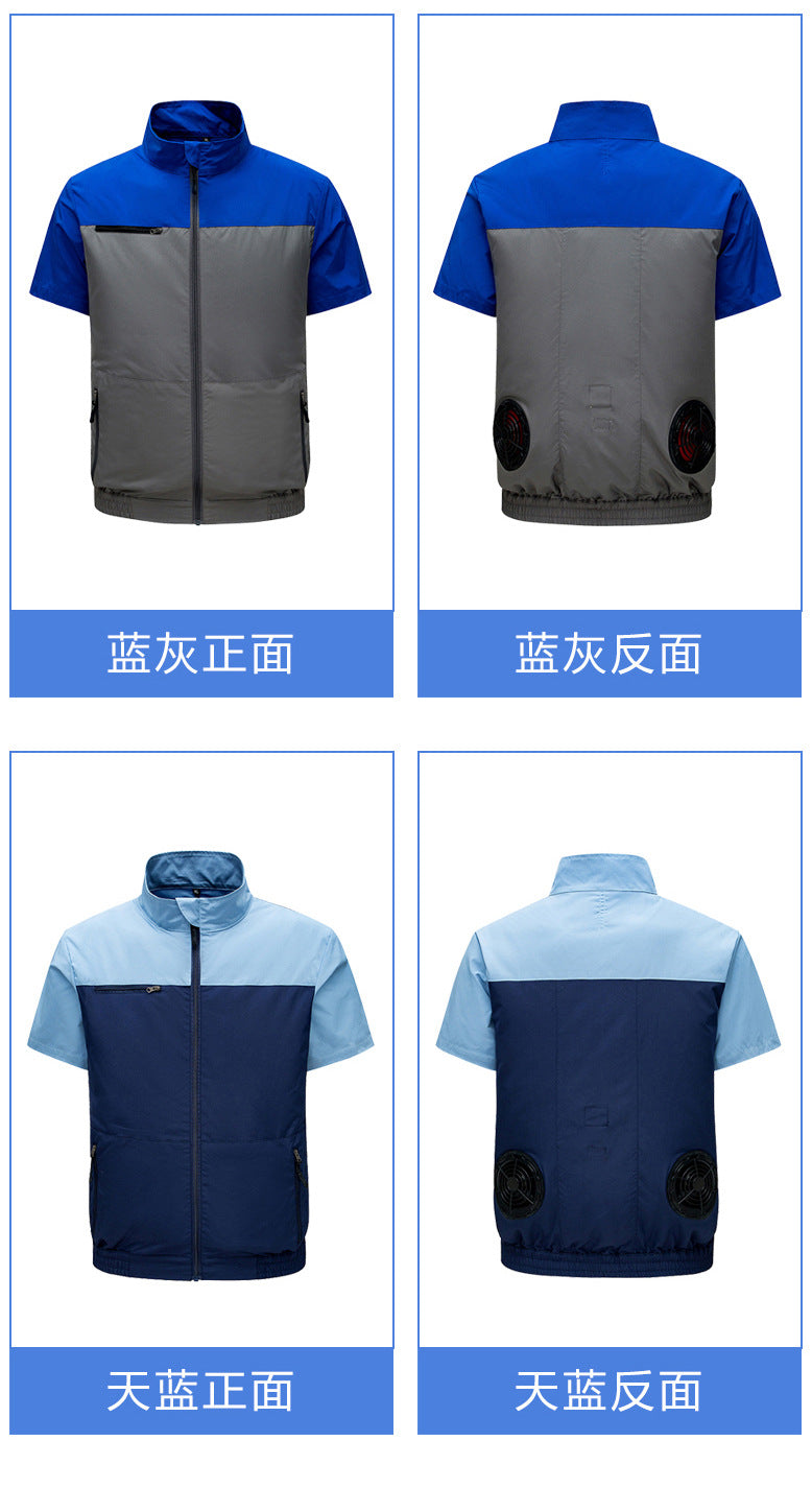 国境を越えた新しいスマート空調服ジャケット 扇風機付き 屋外作業服 労働保護 扇風機服