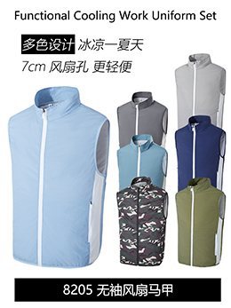 Cross-border Heat Prevention Fan Clothing Short-sleeved Air Conditioning Clothing Intelligent Cooling Refrigeration Clothing Men's and Women's Labor Protection Welding Short-sleeved Jacket