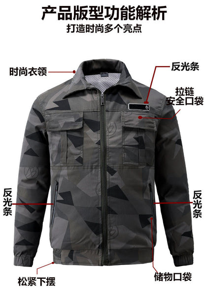 メンズ夏用空調服、ファン付き冷却服、溶接現場熱中症対策作業着