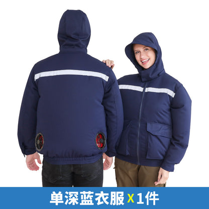 Summer Air-Conditioned Clothing for Outdoor Labor Protection, Cooling and Sun Protection Clothing, Hooded Fan Clothing for Men and Women, Specially Designed for Outdoor Labor Protection