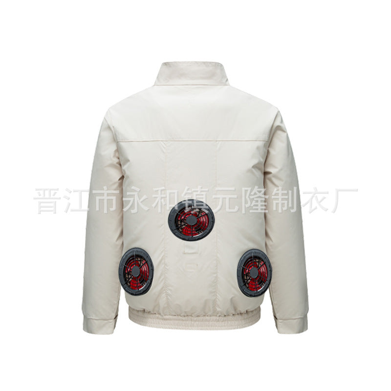 Cross-border Air-conditioning Clothing Summer Cooling Fan Clothing Men's Workers' Clothing with Fan Summer-heat Protection Electric Welding Labor Protection Work Clothes