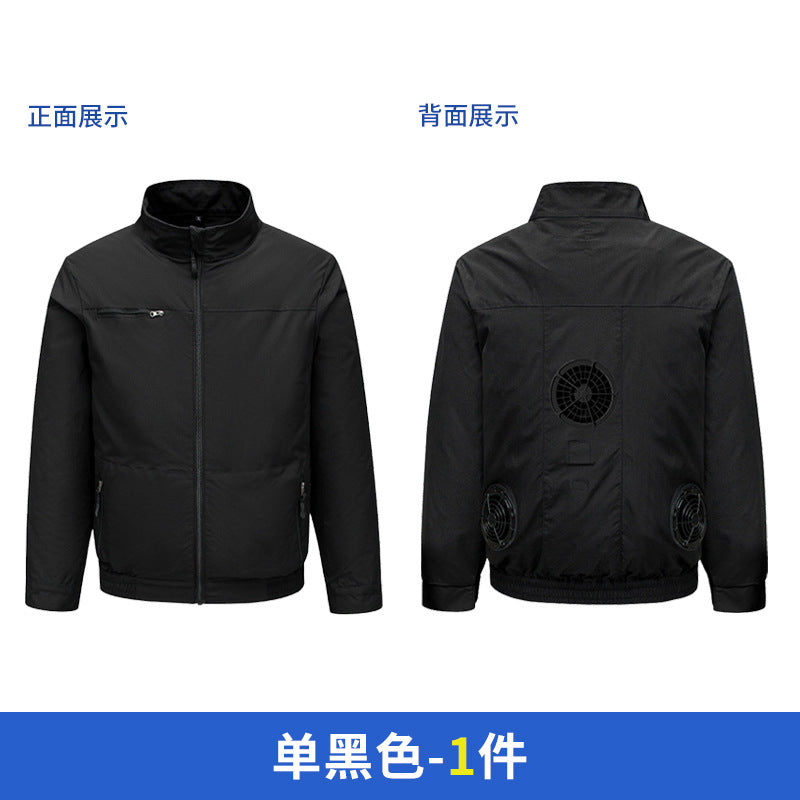 国境を越えた新しいスマート空調服ジャケット 扇風機付き 屋外作業服 労働保護 扇風機服