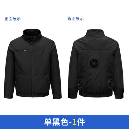 国境を越えた新しいスマート空調服ジャケット 扇風機付き 屋外作業服 労働保護 扇風機服