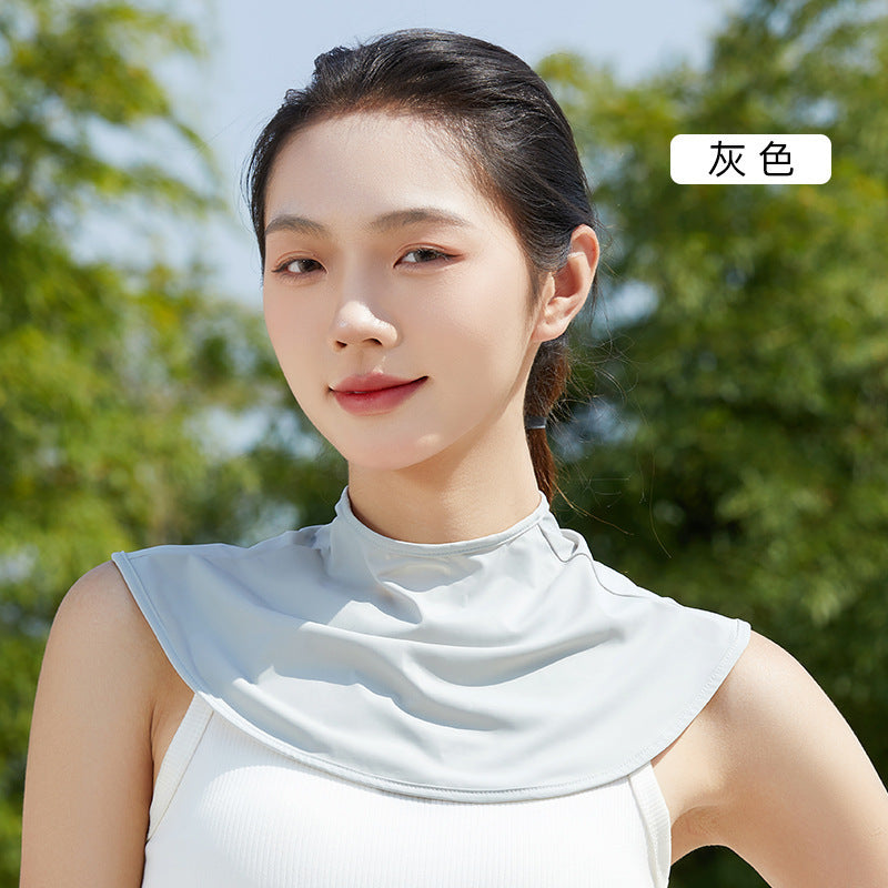 Neck Sun Protection Neck Gaiter Summer Ice Silk Scarf Uv Protection Women's Driving and Cycling Breathable Shawl Outdoor