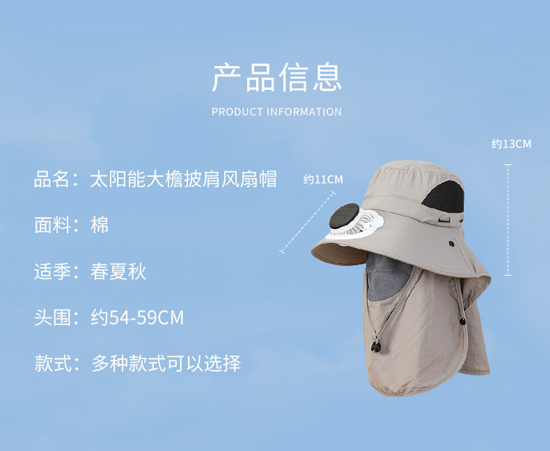 New Sun Hat for Men and Women in Summer, Uv Protection, Neck Protection, Sun Protection, Solar Fan Hat, Outdoor Mountaineering Fisherman Hat