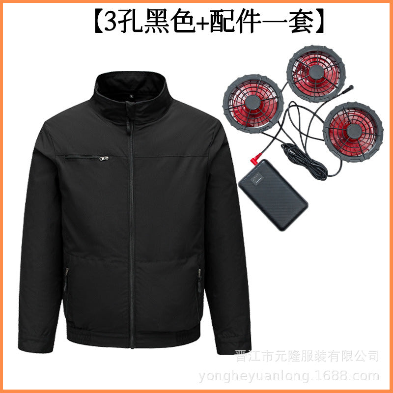 Cross-border Air-conditioning Clothing Summer Cooling Fan Clothing Men's Workers' Clothing with Fan Summer-heat Protection Electric Welding Labor Protection Work Clothes