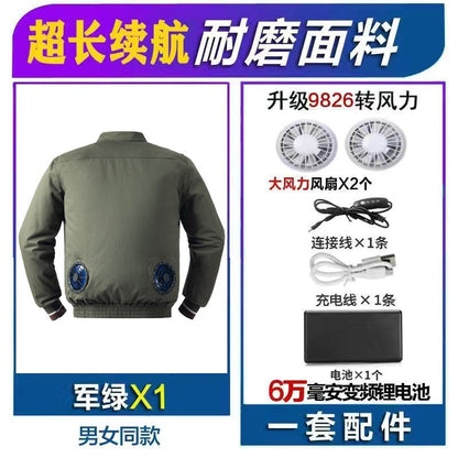 工場直販クロスボーダー卸売独占、ファン付き空調服25選 屋外作業用空調服