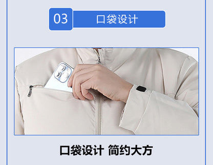 国境を越えた新しいスマート空調服ジャケット 扇風機付き 屋外作業服 労働保護 扇風機服