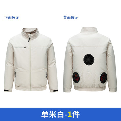国境を越えた新しいスマート空調服ジャケット 扇風機付き 屋外作業服 労働保護 扇風機服