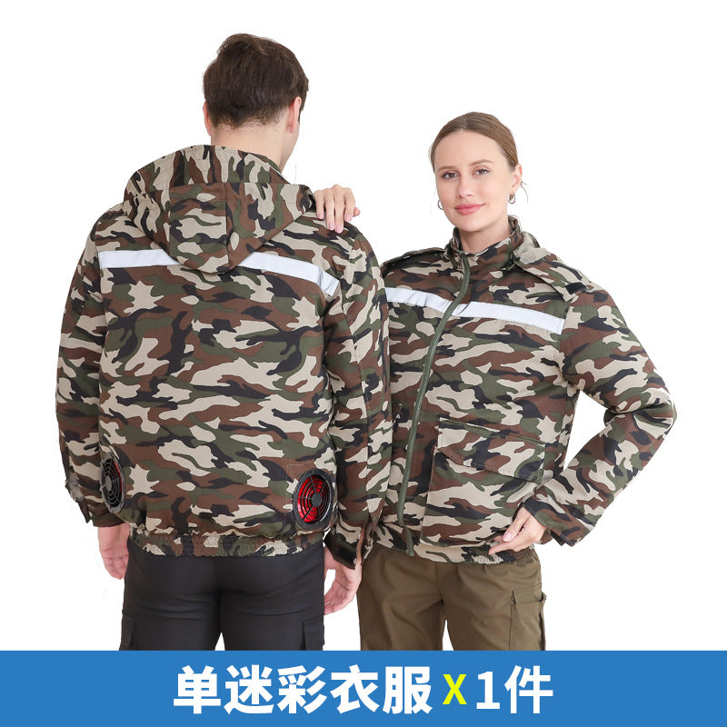 Summer Air-Conditioned Clothing for Outdoor Labor Protection, Cooling and Sun Protection Clothing, Hooded Fan Clothing for Men and Women, Specially Designed for Outdoor Labor Protection