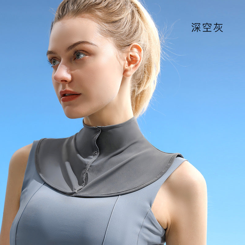 Neck Sun Protection Neck Gaiter Summer Ice Silk Scarf Uv Protection Women's Driving and Cycling Breathable Shawl Outdoor