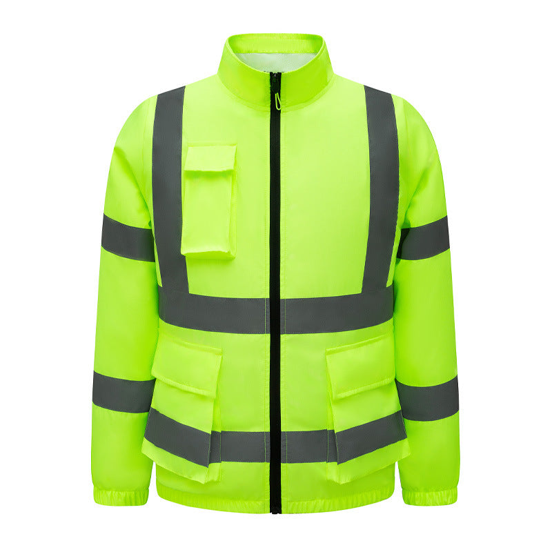Cross-border Summer New Reflective Strip Air-conditioning Suit Jacket Clothes with Fan Safety Work Clothes Men's Service Clothes