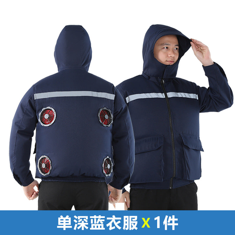 Summer Air-Conditioned Clothing for Outdoor Labor Protection, Cooling and Sun Protection Clothing, Hooded Fan Clothing for Men and Women, Specially Designed for Outdoor Labor Protection