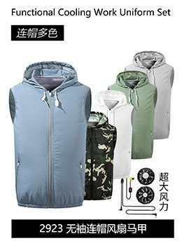 夏の空調服、ファン4基で冷却、屋外高温熱中症対策、充電式冷蔵、電気溶接作業着、防護服