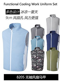 Cross-border Heat Prevention Fan Clothing Short-sleeved Air Conditioning Clothing Intelligent Cooling Refrigeration Clothing Men's and Women's Labor Protection Welding Short-sleeved Jacket