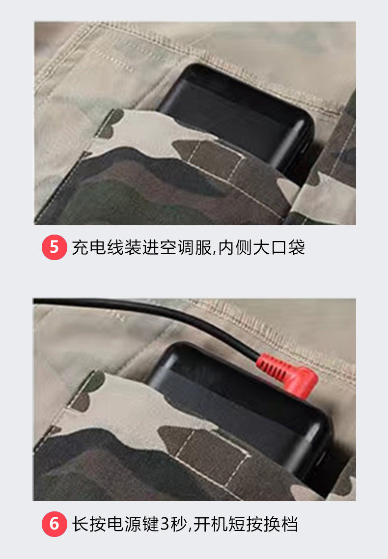 Summer Air-Conditioned Clothing for Outdoor Labor Protection, Cooling and Sun Protection Clothing, Hooded Fan Clothing for Men and Women, Specially Designed for Outdoor Labor Protection