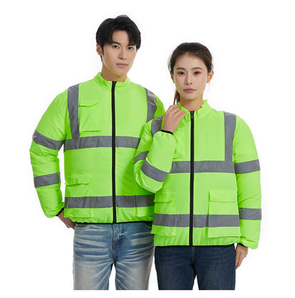 Cross-border Summer New Reflective Strip Air-conditioning Suit Jacket Clothes with Fan Safety Work Clothes Men's Service Clothes