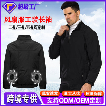 Cross-border Air-conditioning Clothing Summer Cooling Fan Clothing Men's Workers' Clothing with Fan Summer-heat Protection Electric Welding Labor Protection Work Clothes