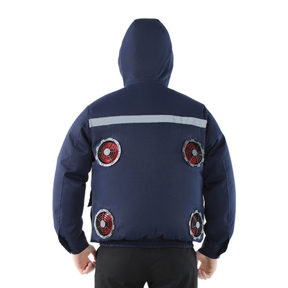 Summer Air-Conditioned Clothing for Outdoor Labor Protection, Cooling and Sun Protection Clothing, Hooded Fan Clothing for Men and Women, Specially Designed for Outdoor Labor Protection