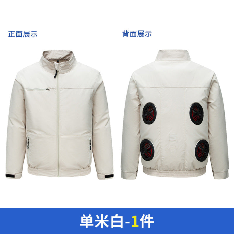 国境を越えた新しいスマート空調服ジャケット 扇風機付き 屋外作業服 労働保護 扇風機服