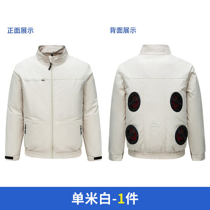 国境を越えた新しいスマート空調服ジャケット 扇風機付き 屋外作業服 労働保護 扇風機服