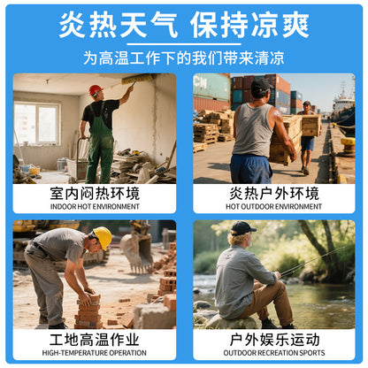夏用4ファン空調服 冷却・保冷 反射材付き日焼け止めファン付きアウトドア作業着