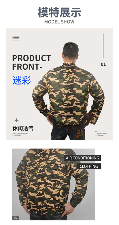 Clearance air conditioning clothing fan clothing fan camouflage clothing with fan clothing clothing source factory